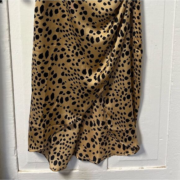 NWT Le Lis spotted cheetah animal print slip dress with adjustable straps size M - Picture 2 of 7